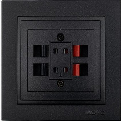 Πρίζα ηχείων Mono Electric γραφίτης σειρά Despina Metallic - 505-002005142