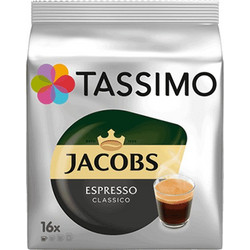 Tassimo Κάψουλες Jacobs Espresso Classico Συμβατές με Μηχανή Tassimo 16τμχ