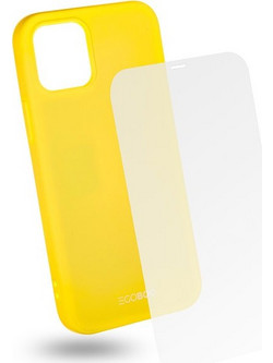 EGOBOO Tempered Glass + Case Rubber TPU Lime (iPhone 12/12 pro)