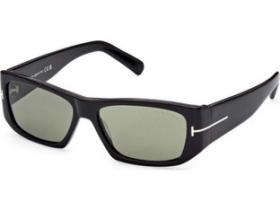 Tom Ford TF986 01N Γυαλιά Ηλίου Ορθογώνια Κοκάλινα Μαύρα με Μαύρο Polarized Φακό