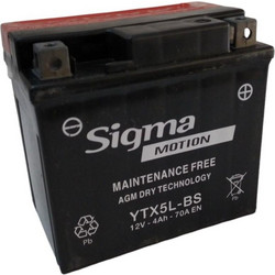 Sigma Motion Μπαταρία Μοτοσυκλέτας YTX5L-BS 4Ah