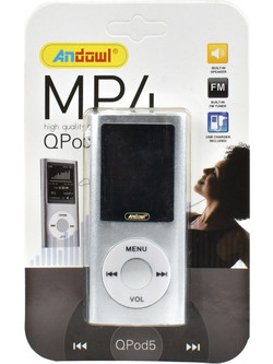Andowl QPOD5 MP4 Player 8GB με Οθόνη 1.8" με Ραδιόφωνο Ασημί