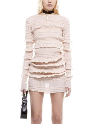 Milkwhite Mini Καθημερινό Φόρεμα Nude DS23-104