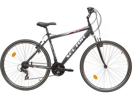 Sector Bikes Helix 2020 Ποδήλατο Trekking 28" Αλουμινίου με 21 Ταχύτητες Ανθρακί