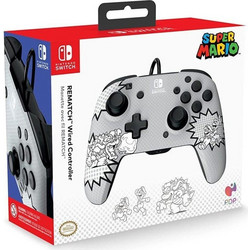 PDP FaceOff Deluxe Comic Attack Wired Controller PC & Switch Grey