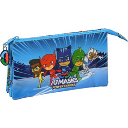 Safta PJ Masks Κασετίνα με 3 Θήκες Μπλε 812386744