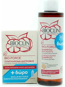 Bioclin Bio-Force Σετ Σαμπουάν & Συμπλήρωμα Διατροφής κατά της Τριχόπτωσης 200ml + 60 Κάψουλες