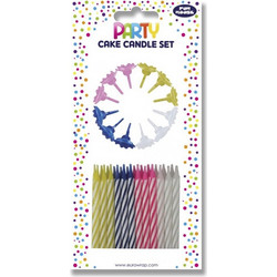 Κεράκια Birthday Candles Colourful Mix 24 Τεμάχια