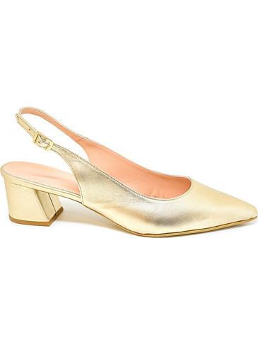 Bigshoes MX9123-06 Δερμάτινη Γόβα Χρυσό 5.5cm