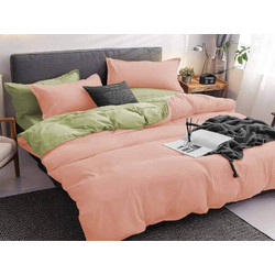 Γαρύφαλλο Σετ Σεντόνια King Size Βαμβακοσατέν 240x270 Ροζ-Πράσινο
