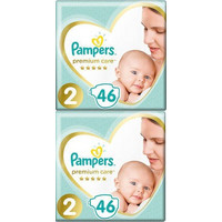Pampers Premium Care Πάνες No2 4-8Kg 2x46τμχ