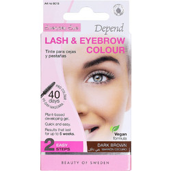 Depend Lash & Eyebrow Colour Dark Brown Ημιμόνιμο Mascara Φρυδιών