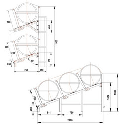 Κάθετη Βάση για SOLAS OCEANO, 2-θέσεων, 6-25(A) 6-35(B) (72119)
