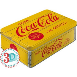 Nostalgic Μεταλλικό κουτί Flat 3D Coca-Cola - Logo Yellow