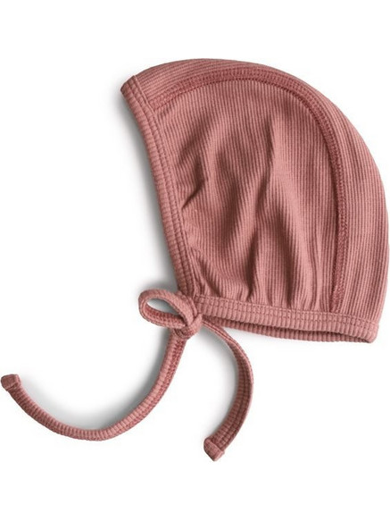 Mushie Σκουφάκι Ribbed Bonnet - Cedar