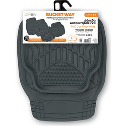 CARTECH ΠΑΤΑΚΙΑ BUCKET WAY FULL SET ΛΑΣΤΙΧΟ 4ΤΜΧ ΜΑΥΡΑ