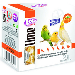 Lolo Pets Πέτρα Ασβεστίου Πουλιών με Πορτοκάλι 35gr