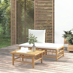 vidaXL Σετ Σαλόνι Κήπου Bamboo 3τμχ Μπεζ 362297