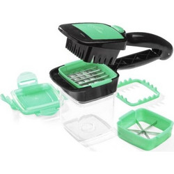 Nicer Dicer Σετ έξυπνος πολυκόφτης λαχανικών και φρούτων 5 σε 1, σε πράσινο χρώμα, 13x8x21 cm