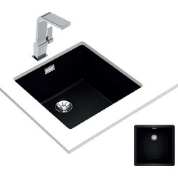 Teka Radea R10 40.40 M-TG Ένθετος Νεροχύτης Γρανίτη Carbon Black 45.6x45.6cm