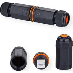 Roline RJ45 Modular Coupler Cat.6A (Class EA) STP Outdoor/Industrial black - 21.99.3007