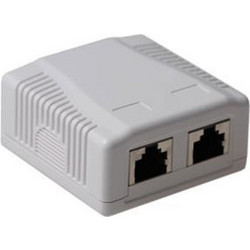 ACT Πρίζα Αυτοκόλλητη Επιτοίχια 2xRJ45 CAT6A STP FA7004