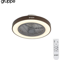 Gruppe CMBF-FS6008 Ανεμιστήρας Οροφής 50cm 32W με Φως & Τηλεχειριστήριο Cappuccino