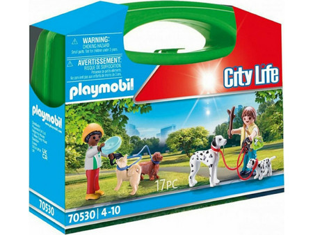 Playmobil City Life Βαλιτσάκι Βόλτα Με Σκυλάκια για 4-10 Ετών 70530