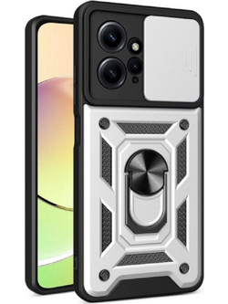 Bodycell Armor Slide Ring Holder Back Cover Silver (Xiaomi Redmi Note 12)