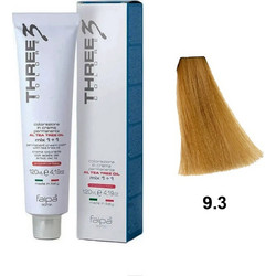 Faipa Three Color 9.3 Ξανθό Πολύ Ανοιχτό Χρυσαφί Μόνιμη Βαφή Μαλλιών 120ml