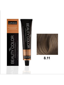 Lorvenn Beauty Color 8.11 Ξανθό Ανοιχτό Έντονο Σαντρέ Μόνιμη Βαφή Μαλλιών 70ml