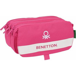 Safta Benetton Raspberry Κασετίνα με 3 Θήκες Ροζ 842316710