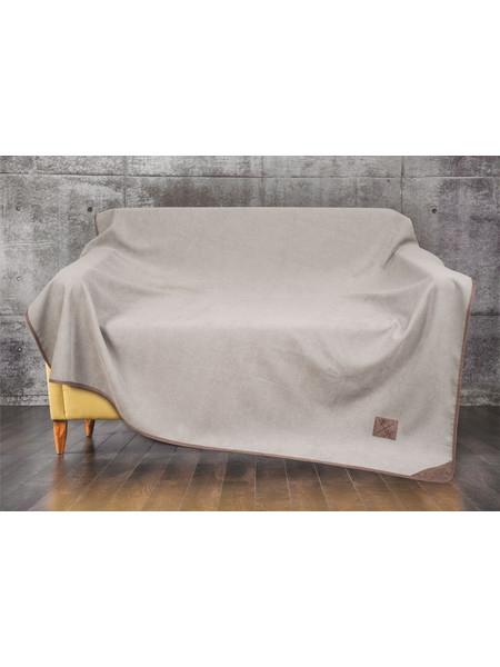Ριχτάρι μονοθέσιο 170Χ170 super soft suede γωνίες χρώμα γκρι