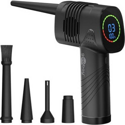 GOOBAY ηλεκτρικό air duster 61667, LED οθόνη, 46.8W, 2000mAh, μαύρο