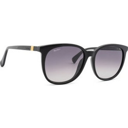 Max Mara MM0022 01B Γυναικεία Γυαλιά Ηλίου Τετράγωνα Κοκάλινα Μαύρα με Γκρι Degradee Φακό