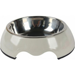 Nunbell Pet 33910 Ανοξείδωτο Μπολ Φαγητού & Νερού για Σκύλο με Βάση, σε Γκρι χρώμα 26cm - Nunbell