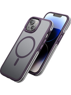 Hoco Flexible Airbag Anti-Fall Series MagSafe Back Cover Purple (iPhone 15 Plus)