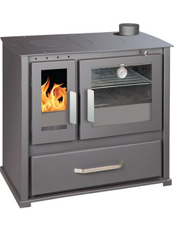 Syrios Alea KS-2000A Grey Ατσάλινη Ξυλόσομπα με Φούρνο 10kW