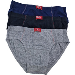 Παιδικό Βαμβακερό Εσώρουχο Σλιπ 3Pack IDER 3102 ΓΚΡΙ/ΜΑΥΡΟ/ΜΠΛΕ