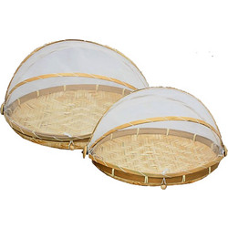Zaros Καλύμματα Φαγητού Από Bamboo Natural Σετ 2 Τμχ 38x25 Εκ. VT151