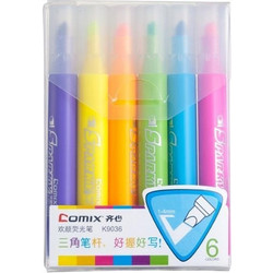 Comix μαρκαδόροι υπογράμμισης σετ 6 χρώματα 1-4mm (Σετ 1τεμ)