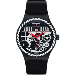 Swatch Sistem Schwiiz Ανδρικό Ρολόι Αυτόματο με Γκρι Καουτσούκ Λουράκι SUTB404