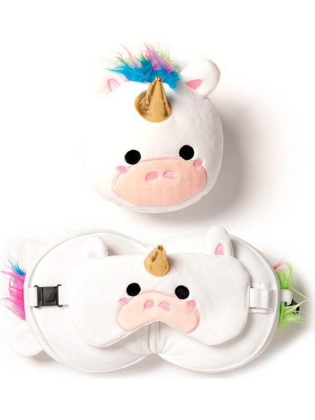 Resteazzz Unicorn travel pillow eye mask