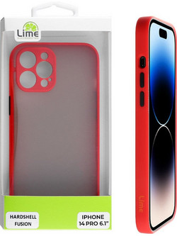 Lime Successories Lime Θηκη Iphone 14 Pro 6.1'' Hardshell Fusion Full Camera Protection Red With Black KEYS