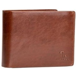7 DOTS ΠΟΡΤΟΦΟΛΙ ΔΕΡΜΑΤΙΝΟ MERCURY-70-001 7.DOTS ΠΛΑΓΙΟ Μ/Χ COGNAC