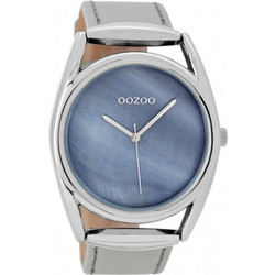 Oozoo Timepieces Γυναικείο Ρολόι με Μαύρο Δερμάτινο Λουράκι C9165