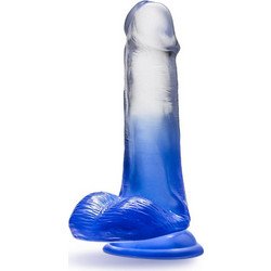 Blush B Yours Stella Ρεαλιστικό Dildo με Βεντούζα & Όρχεις 16.5cm Μπλε