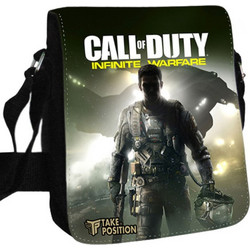 Μεσαίο Τσαντάκι ώμου Unisex Call of duty, Takeposition 26ύψος x 25πλάτος cm, Μαύρο, 984-4544
