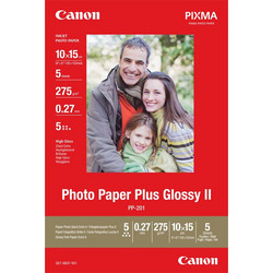 Canon Φωτογραφικό Χαρτί Glossy 10x15cm 275g/m 5 φύλλα (2311B053) (CAN-PP201)