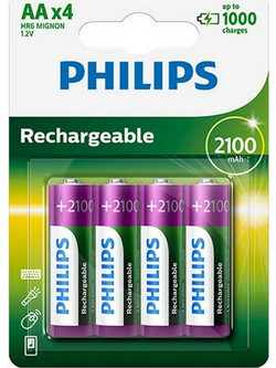 Philips Rechargeable AA 2100mAh 4τμχ
